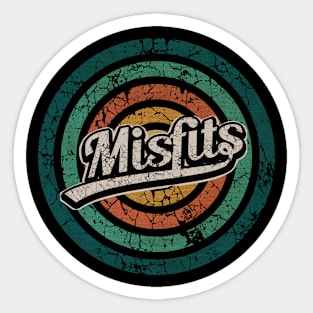 Misfits // Retro Circle Crack Vintage Sticker